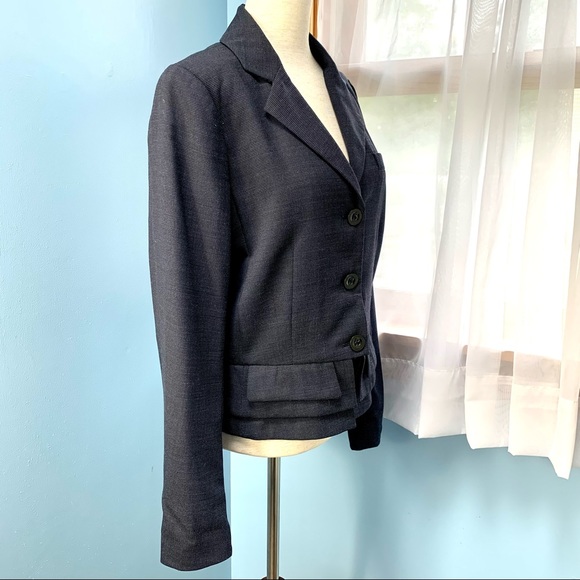 Marc by Marc Jacobs Navy Wool Peplum Blazer - Picture 6 of 7
